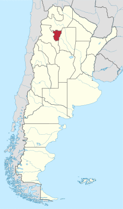 Location of Tucumán within Argentina