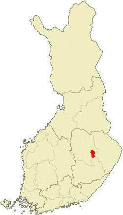 Location of Tuusniemi in Finland