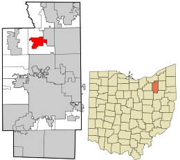 Location in Summit County and the state of Ohio