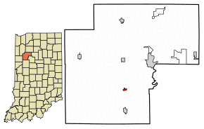 Location of Chalmers in White County, Indiana.