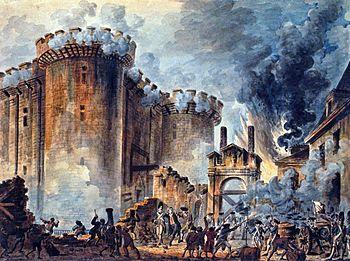 Illustration of the painting Storming of the Bastille