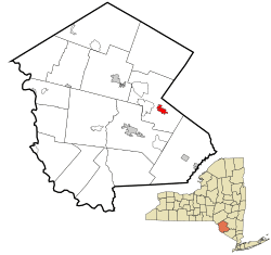 Location of Woodridge in Sullivan County, New York