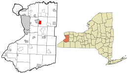 Location in Erie County and the state of New York