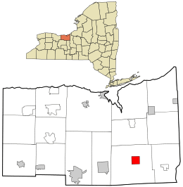 Location in Wayne County and the state of New York.