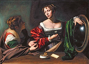 Michelangelo Merisi da Caravaggio - Martha and Mary Magdalene - WGA04101.jpg
