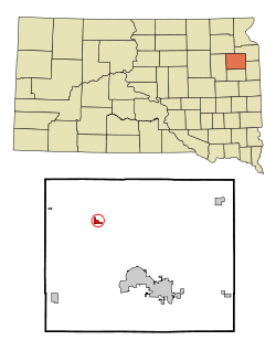 Location in Codington County and the state of South Dakota