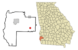 Location in Early County and the state of Georgia