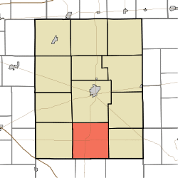 Map highlighting Anderson Township, Rush County, Indiana.svg