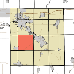 Location of Harrison Township in Elkhart County