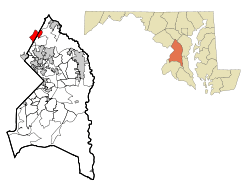 Location of Calverton, Maryland