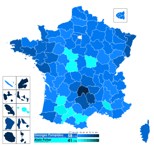 Élection présidentielle française de 1969 T2 carte par département.svg
