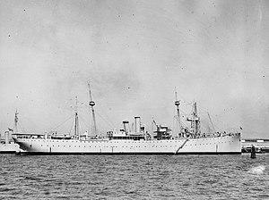 USS Rigel (AD-13) in port, circa in the 1930s (NH 1874).jpg