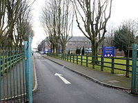 Tree-lined entrance to Whitchurch High School, Cardiff - geograph.org.uk - 1725280.jpg