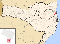 Location in the state of Santa Catarina