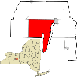 Location in Yates County and the state of New York.