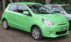 2015 Mitsubishi Mirage (LA MY15) LS hatchback (22644970463).jpg