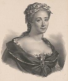 Mlle. Clairon, head-and-shoulders portrait, facing slightly right LCCN2013646785 (cropped).jpg