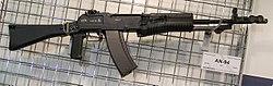 AN-94 assault rifle at Engineering Technologies 2012.jpg