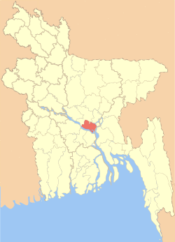 Location of Munshiganj District in Bangladesh
