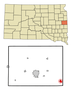 Location in Brookings County and the state of South Dakota