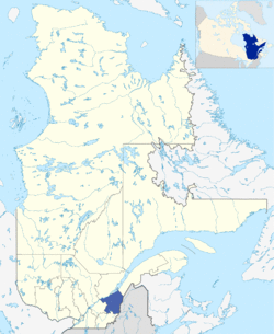 Map of Chaudière-Appalaches within Quebec.