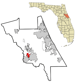 Location in Volusia County and the state of Florida