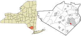 Location in Orange County and the state of New York.
