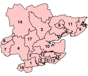 EssexParliamentaryConstituenciesNumbered.svg
