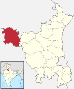 Location of Sirsa district in Haryana