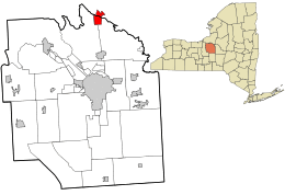 Location in Onondaga County and the state of New York.