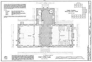 HABS measured drawing of the first floor of Independence Hall.jpg