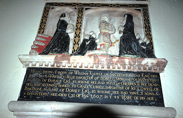 Memorial to William Knoyle - Sandford Orcas Church - geograph.org.uk - 890966
