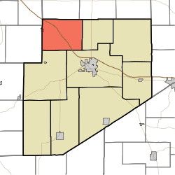 Location of Adams Township in Decatur County