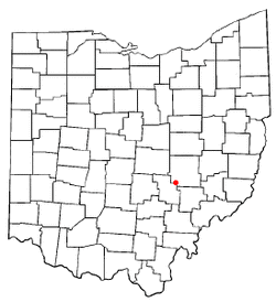 Location of Roseville, Ohio