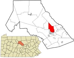 Location in Clinton County and the state of Pennsylvania.