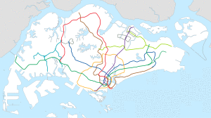 Singapore MRT/LRT system map