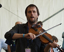 Jon Boden with Bellowhead at the Cambridge Folk Festival 2009