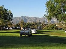 Parking for UCLA Game at Rose Bowl on Brookside Golf Club, Pasadena, California (21400935149).jpg
