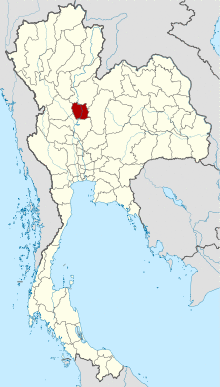 Map of Thailand highlighting Phichit Province
