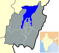 Location of Senapati district in Manipur