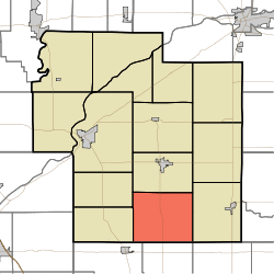 Location of Democrat Township in Carroll County