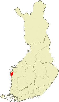 Location of Närpes in Finland