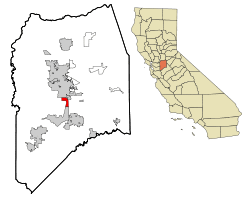 Location in San Joaquin County and the state of California