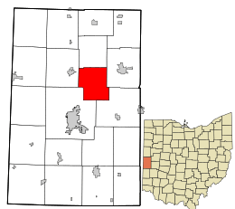 Location in Darke County and the state of Ohio