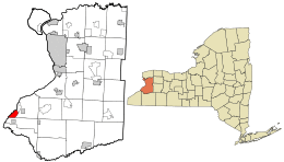Location in Erie County and the state of New York
