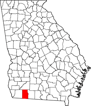 Map of Georgia highlighting Grady County