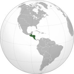 Location of Central America