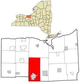 Location in Wayne County and the state of New York.