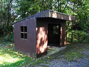 Coleslogett Halt waiting shelter.jpg