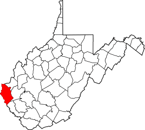 Map of West Virginia highlighting Wayne County